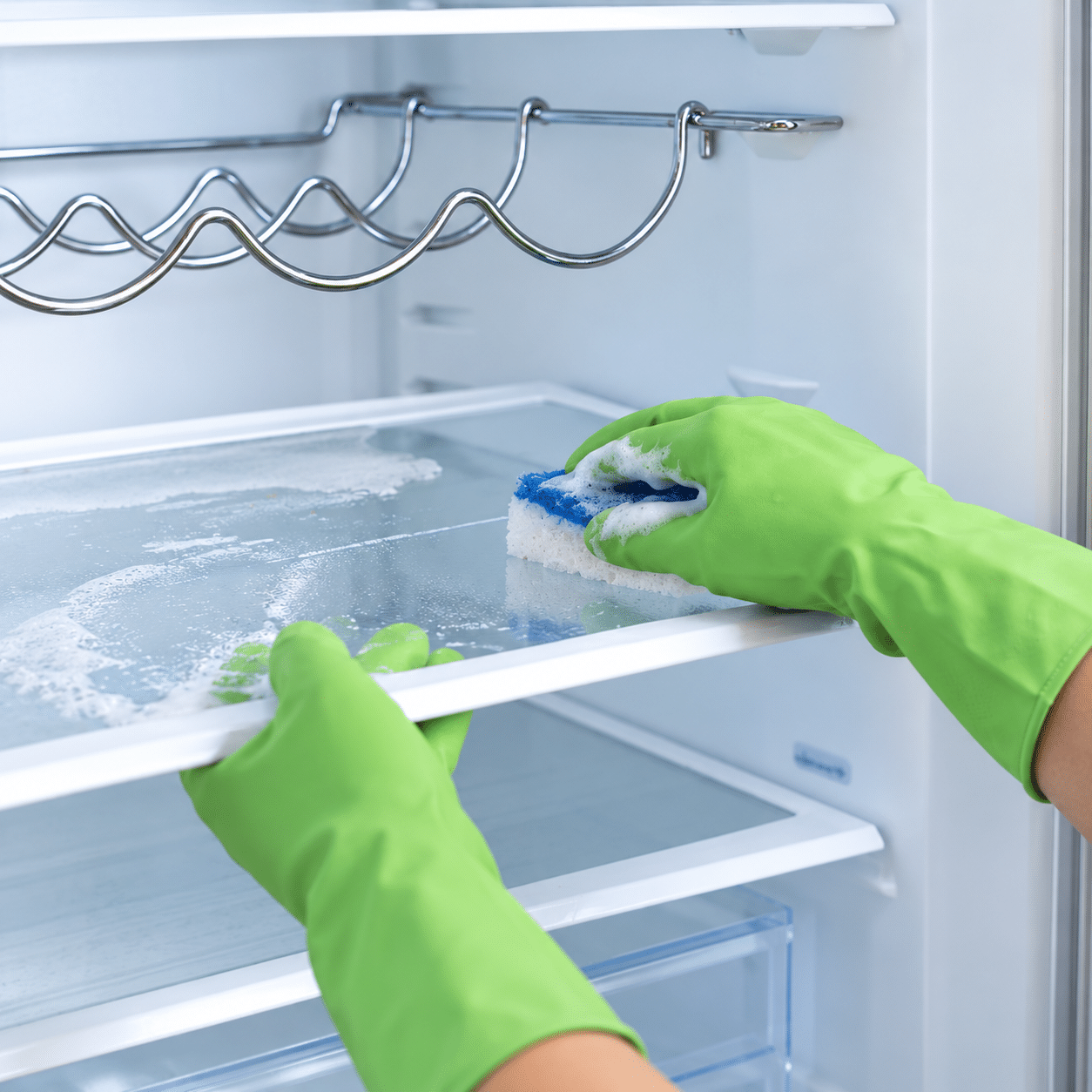 Professional cleaner performing detailed deep cleaning services